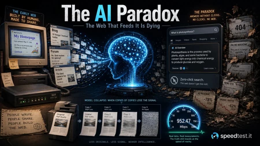 Il paradosso dell'IA: il web che la nutre sta morendo